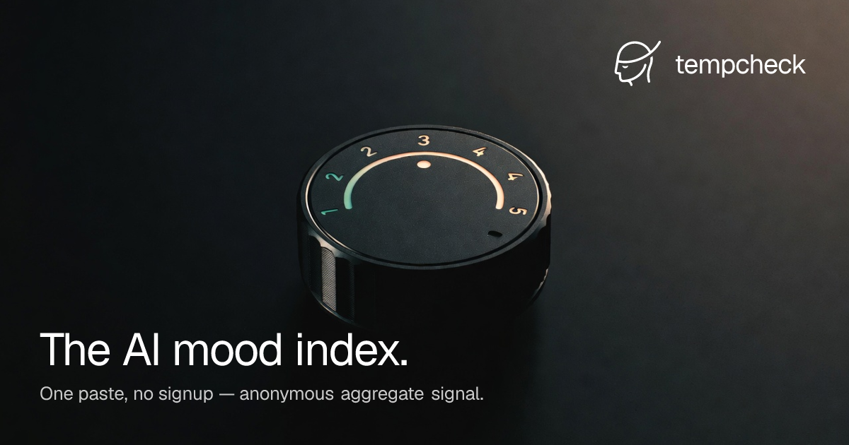 tempcheck — read the room.